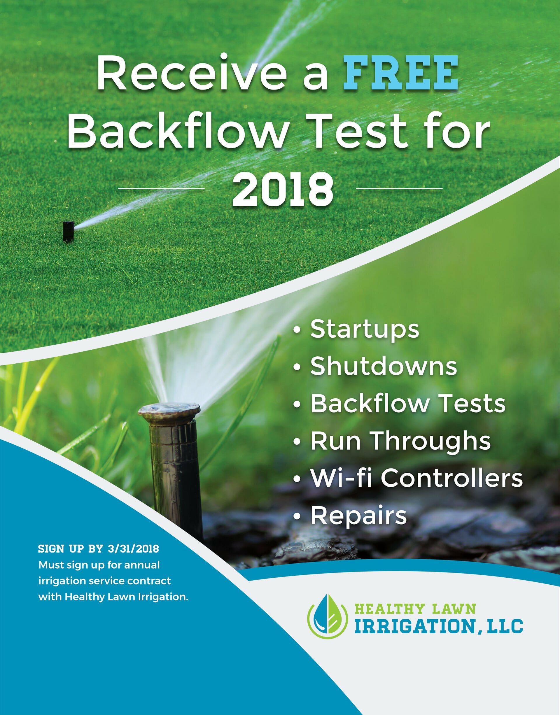 Healthy Lawn Backflow Test Promotion